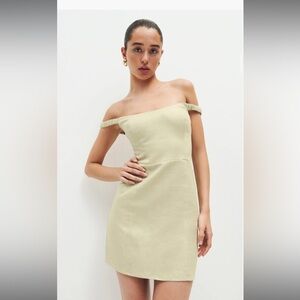 Reformation Sawyer Linen Dress in Dried Herbs Size 0